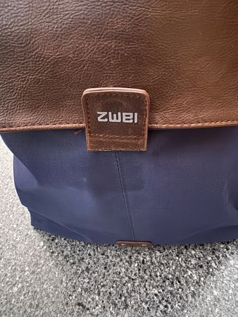 Rucksack ZWEI, blau/braun, (Leder) NEUWERTIG
