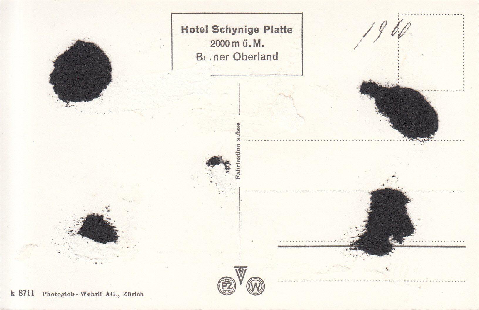 Cartoline postali: Schynige Platte 1960 – Usato da Bürglen TG venduto da StampGraf 1