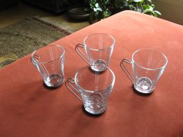 4 Teegläser Vitrosax inkl. Halter
