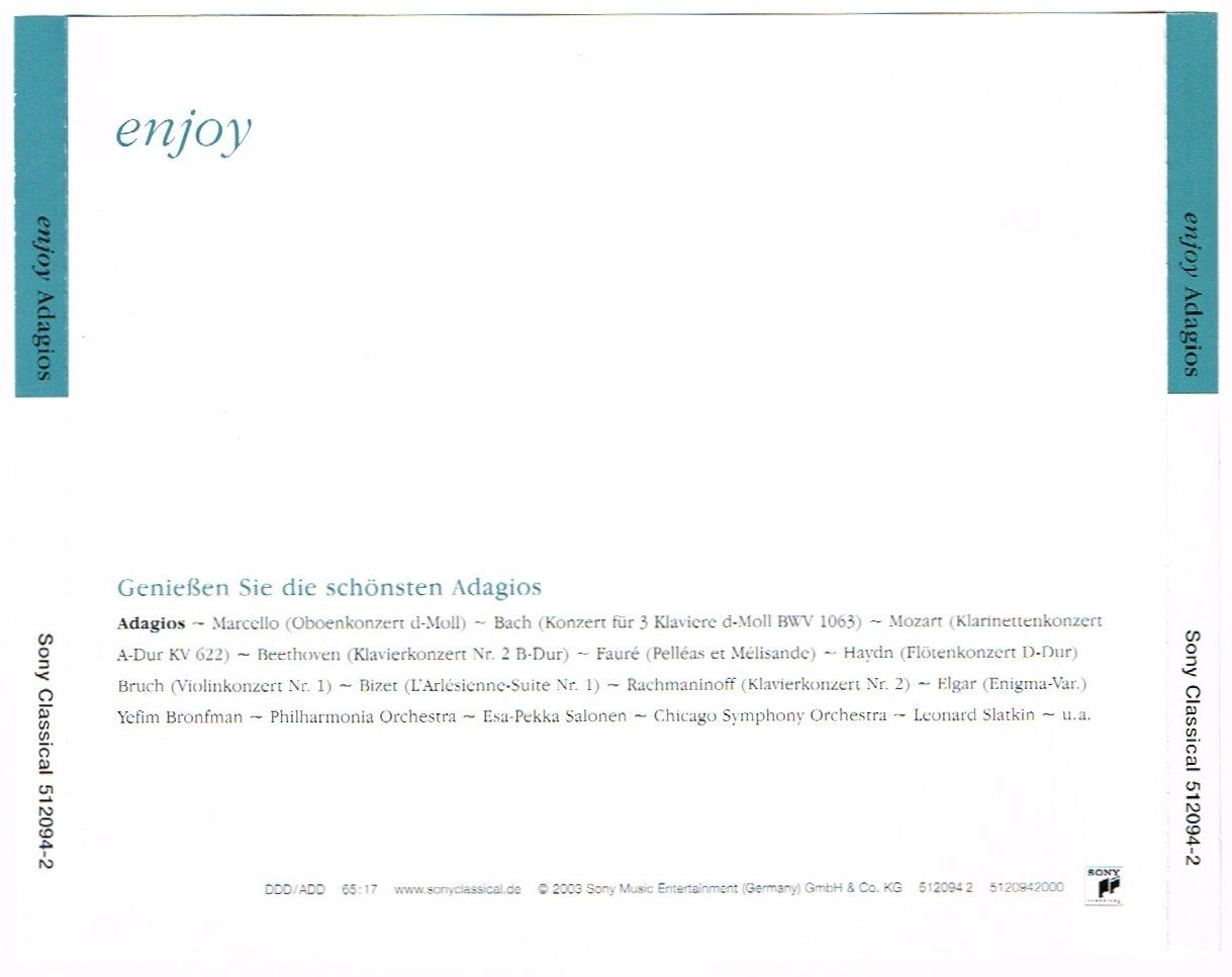 CD: enjoy Adagios – Usato da St.Gallen venduto da Paddington11 6