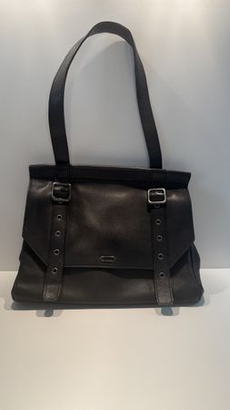 Schicke schwarze Ledertasche von IKKS - Top Zustand!