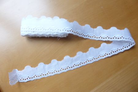 Alte St. Galler Spitzen weiss - Restenpreis für 6 Meter