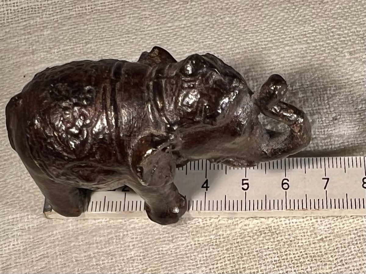 Statuette: Figurine éléphant bronze Asie, poids à opium – Usato da Genève venduto da DELIRBEADS 9