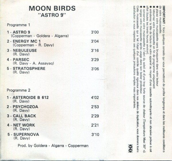 Musicassette: CASSETTE MOON BIRDS - DISCO - ELECTRO – Usato da PORRENTRTUY venduto da RABAIS_SPORT 2