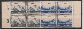1948 : Flugpost Fr. 43 + F44 im VB postfrisch ** KP 380.--