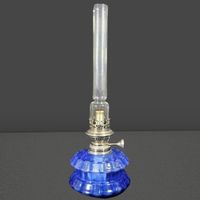 💙 Blaue Vintage-Petroleumlampe im Nostalgie-Look 🔹🕯️