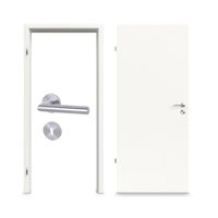 Innentür-Set Weißlack mit Zarge 200x126, DIN Links.