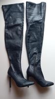Overknee Stiefel in Lederoptik, schwarz Grösse 36