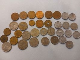 Lot de pièces de monnaie japon Thaïlande Népal 