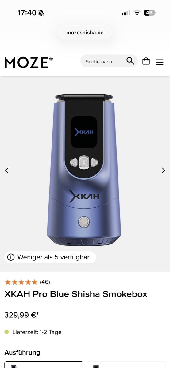 Narghilé: Xkah Shisha E-Aufsatz ohne Kohlen – Nuovo (secondo la descrizione) da Roggwil BE venduto da mis_w8bk 2