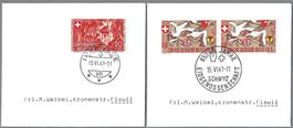 1941, BUNDESFEIER, 2 x MINI FDC  ET-0 IMMENSEE+SCHWYZ, LUXUS