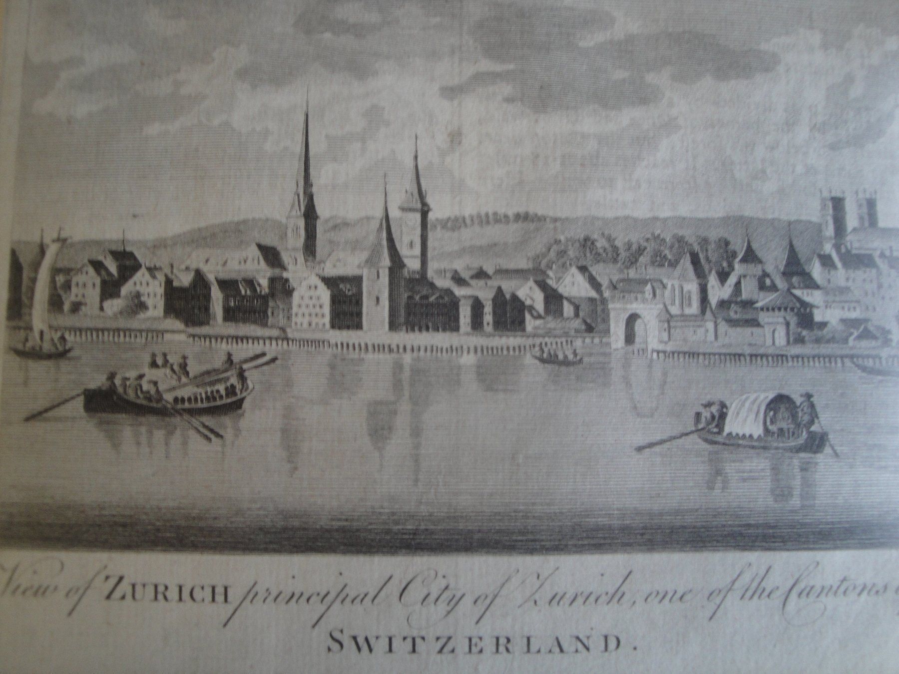 Stiche: Zürich Kupferstich 1798 – Gebraucht aus Trachslau von post35