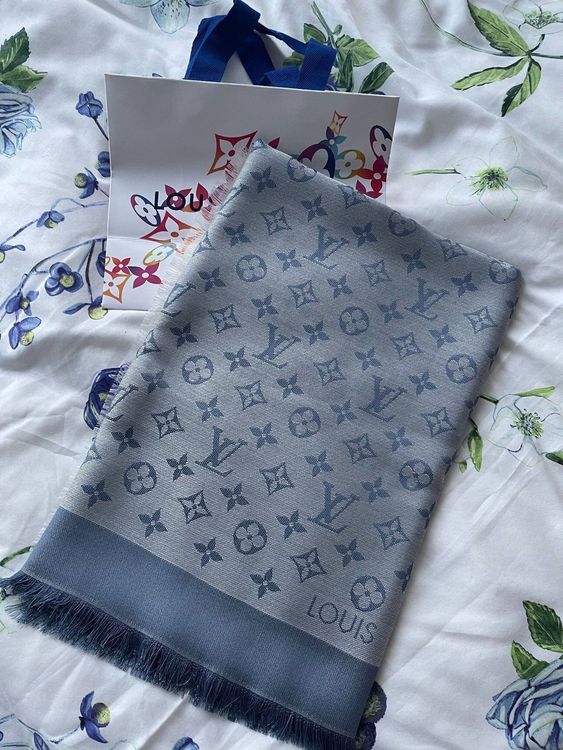 Louis Vuitton Schal Denim Blau