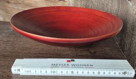 Schöne Holzschale, rot, ca. 30 cm Durchmesser,
