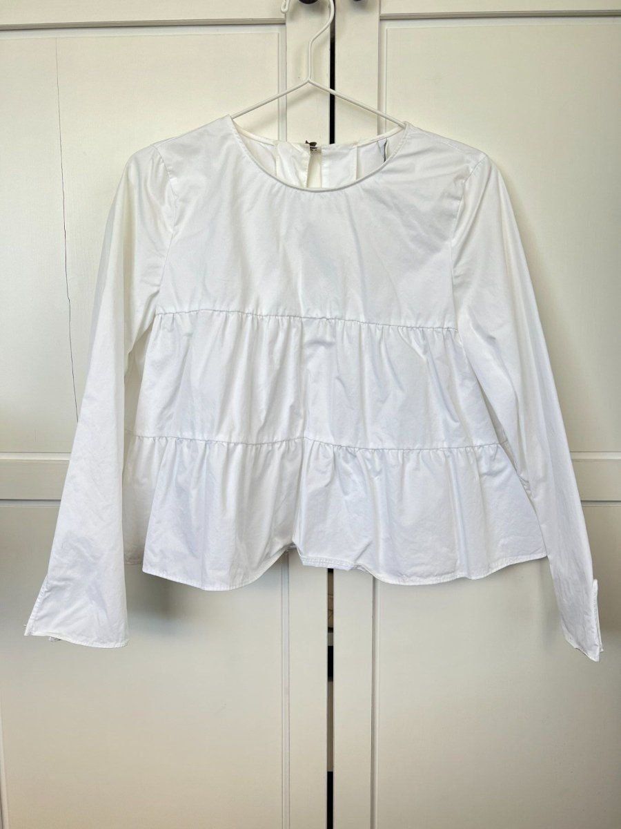 Zara Top: weisses ZARA Crop-Top, Size S – Usato da Muri b. Bern venduto da michellew23