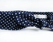 Haarband Polka Dot dunkelblau weiss *NEU* 1 Stk