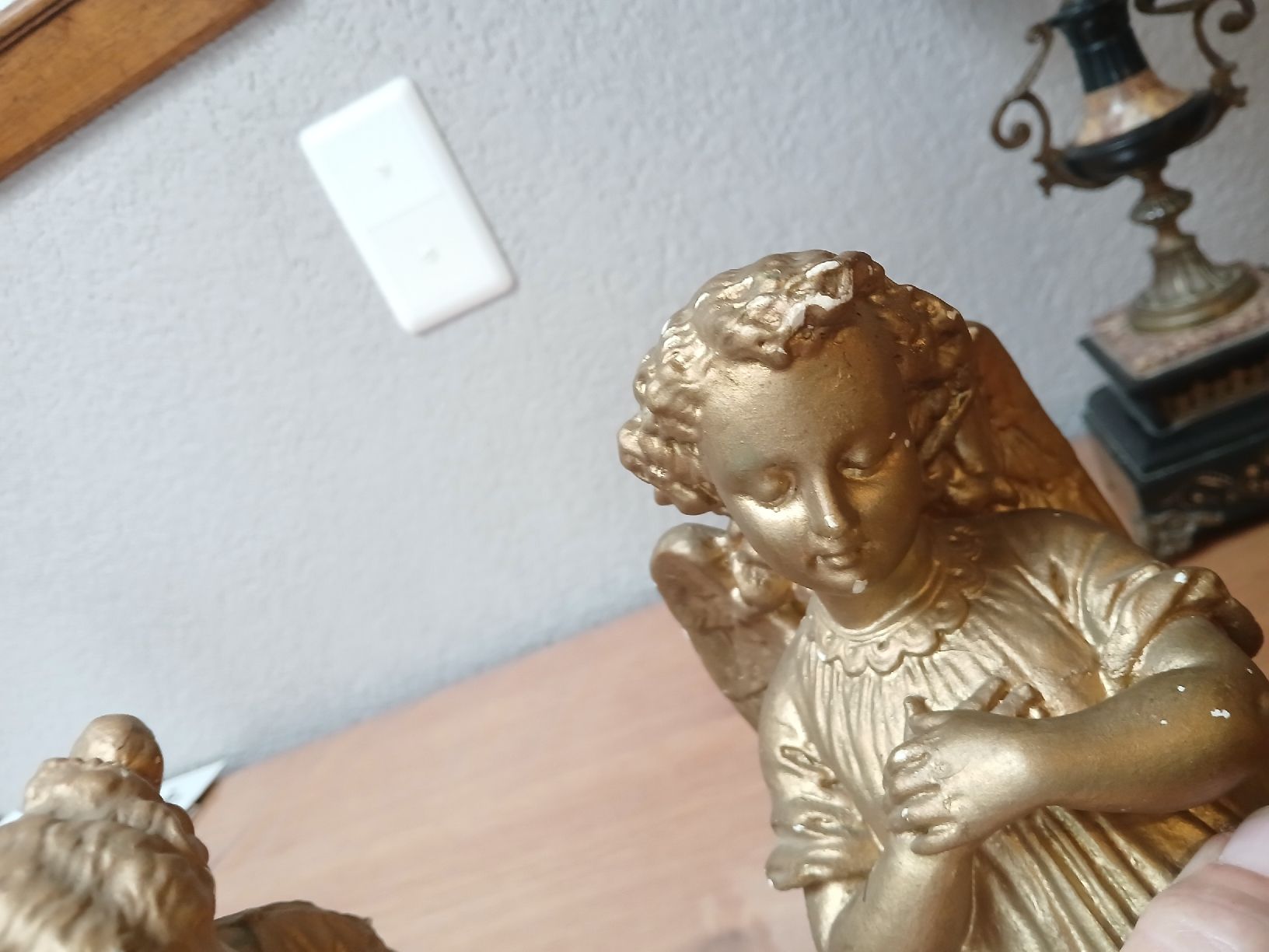 Statuette: Deux anges  19 em en plâtre – Usato da Corcelles-Payerne venduto da evalyne 8
