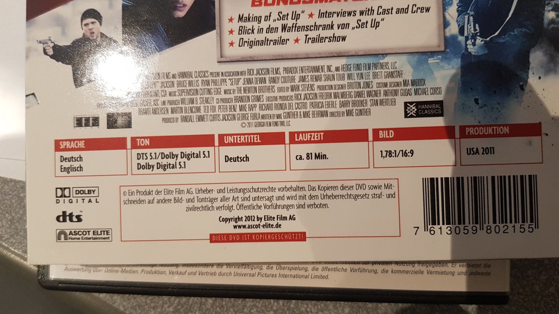 Tutti i DVDs: DVD Setup / Bruce Willis – Usato da Oetwil am See venduto da fineli2 1