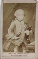 CDV Wolfgang Amadeus Mozart als sechsjähriger Knabe, Musik