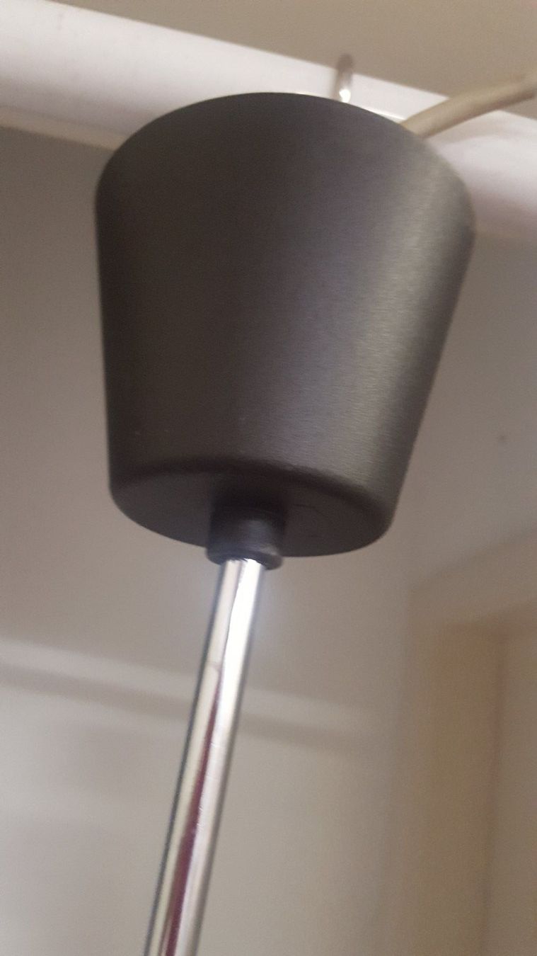 Lampadari & plafoniere: Vintage Decken-Hänge-Lampe .  Pressglas hellblau ,gemustert – Usato da Arlesheim venduto da shopradl 9