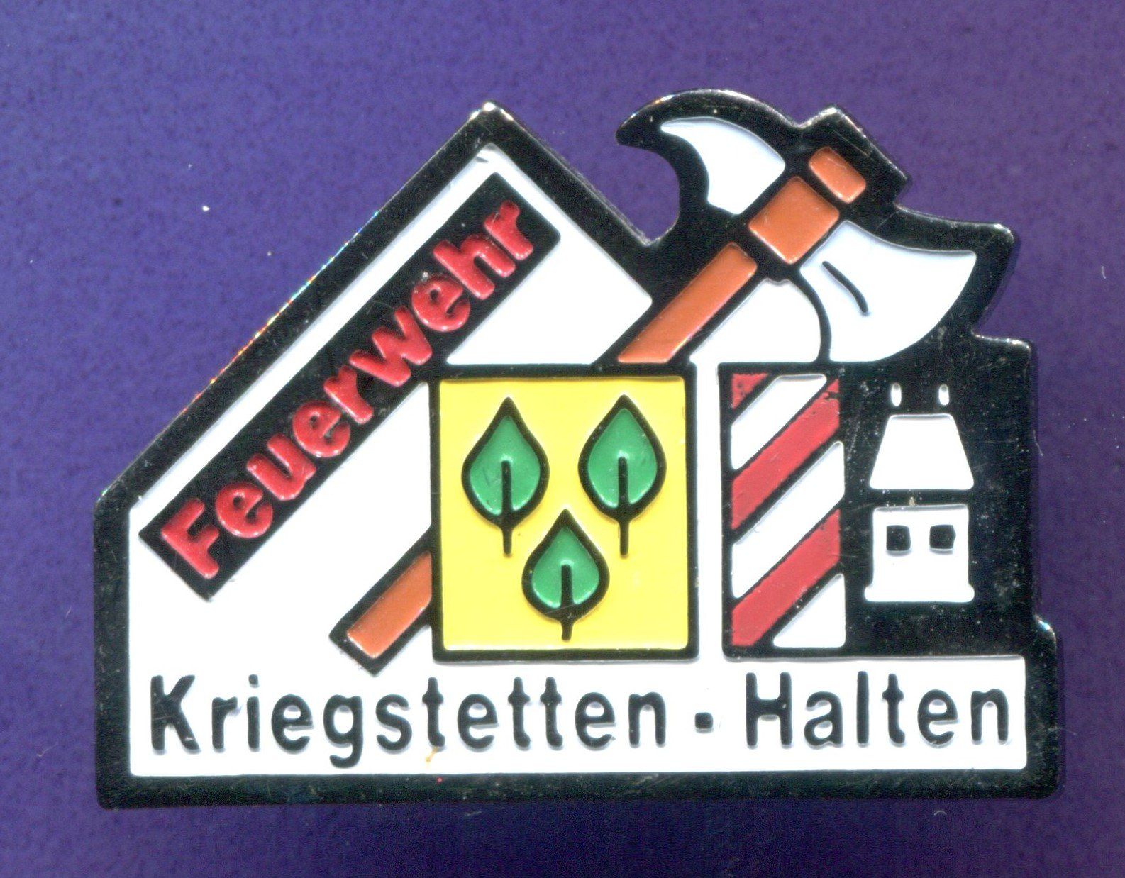 Placchette & Badge: Feuerwehr  KRIEGSTETTEN / HALTEN – Usato da Winterthur venduto da Sammleroase