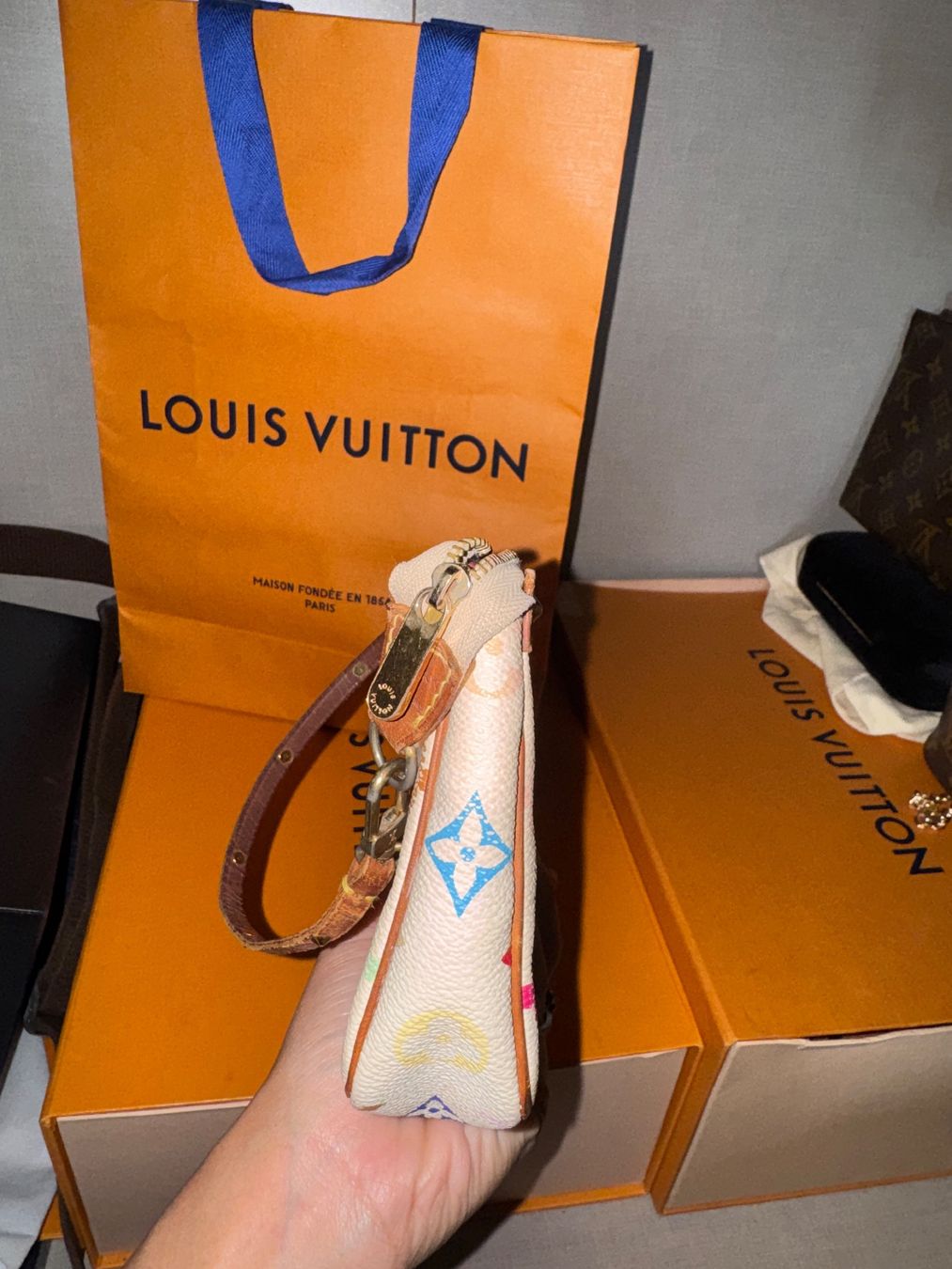 Louis Vuitton Taschen für Damen: Louis Vuitton Pochette multicolor 2004 – Gebraucht aus Widnau von Pukpan_99 8