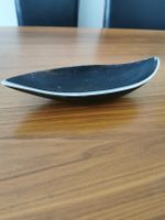 GILDE Dekorative Schale in Bootsform schwarz/bronce