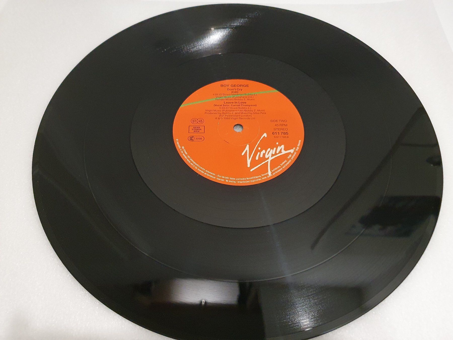 Vinyles: Boy George – Don't Cry – D'occasion à Uster par Vinyl-Leidenschaft 4