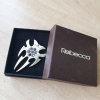 Edelstahl Anhänger mit Lavendel Amethysten Marke Rebecca