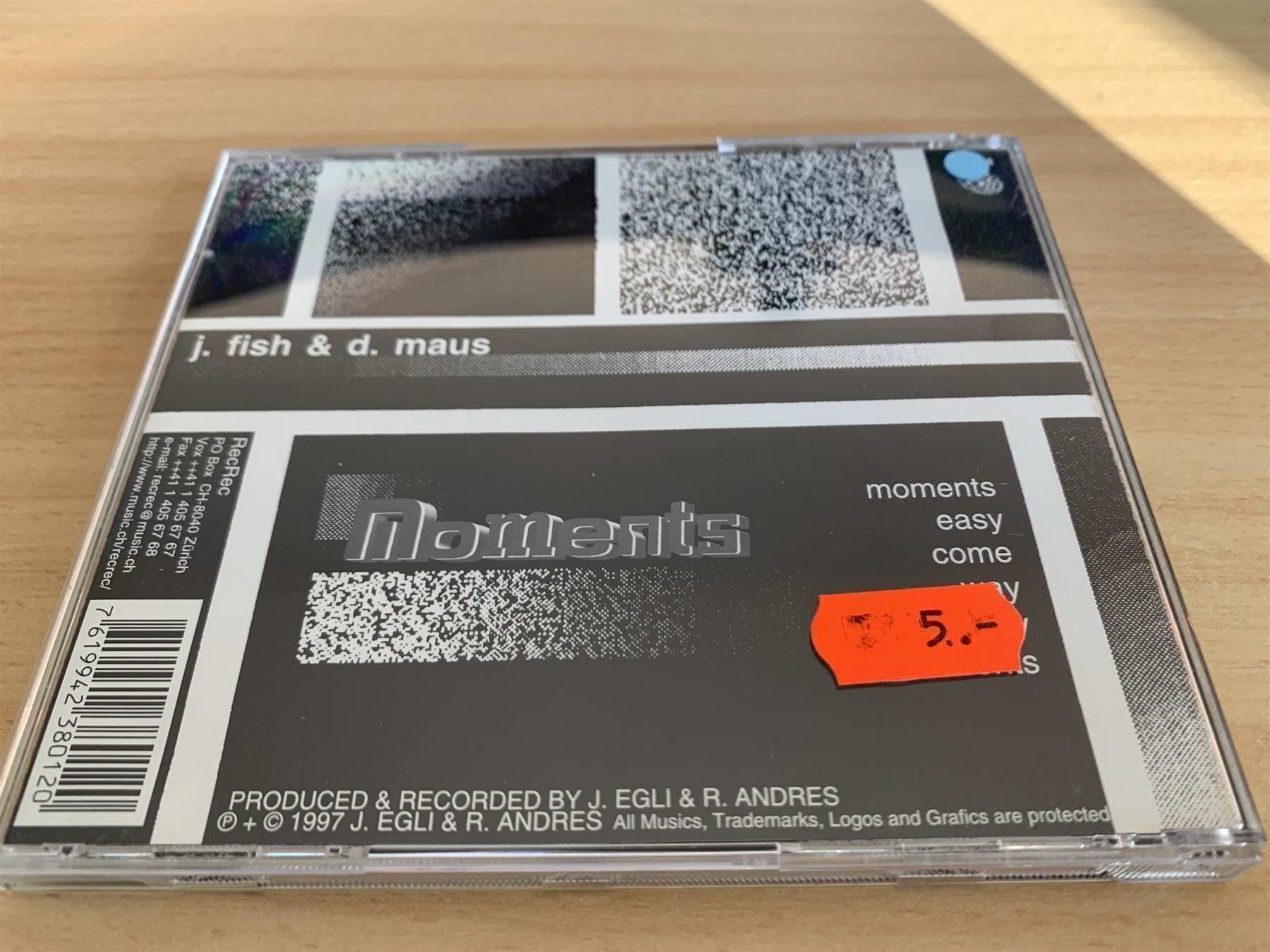 CD: J. Fish & D. Maus – Moments – Usato da Rikon im Tösstal venduto da Alpenmutz 1