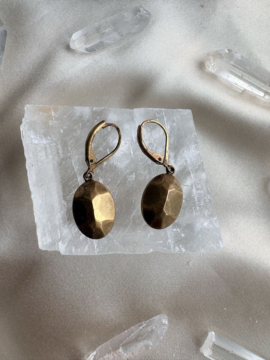 Boucles d'oreille: Vintage Ohrhänger Kristall Bronze Elegant – D'occasion à Zürich par CICI-CuratedVintage 2