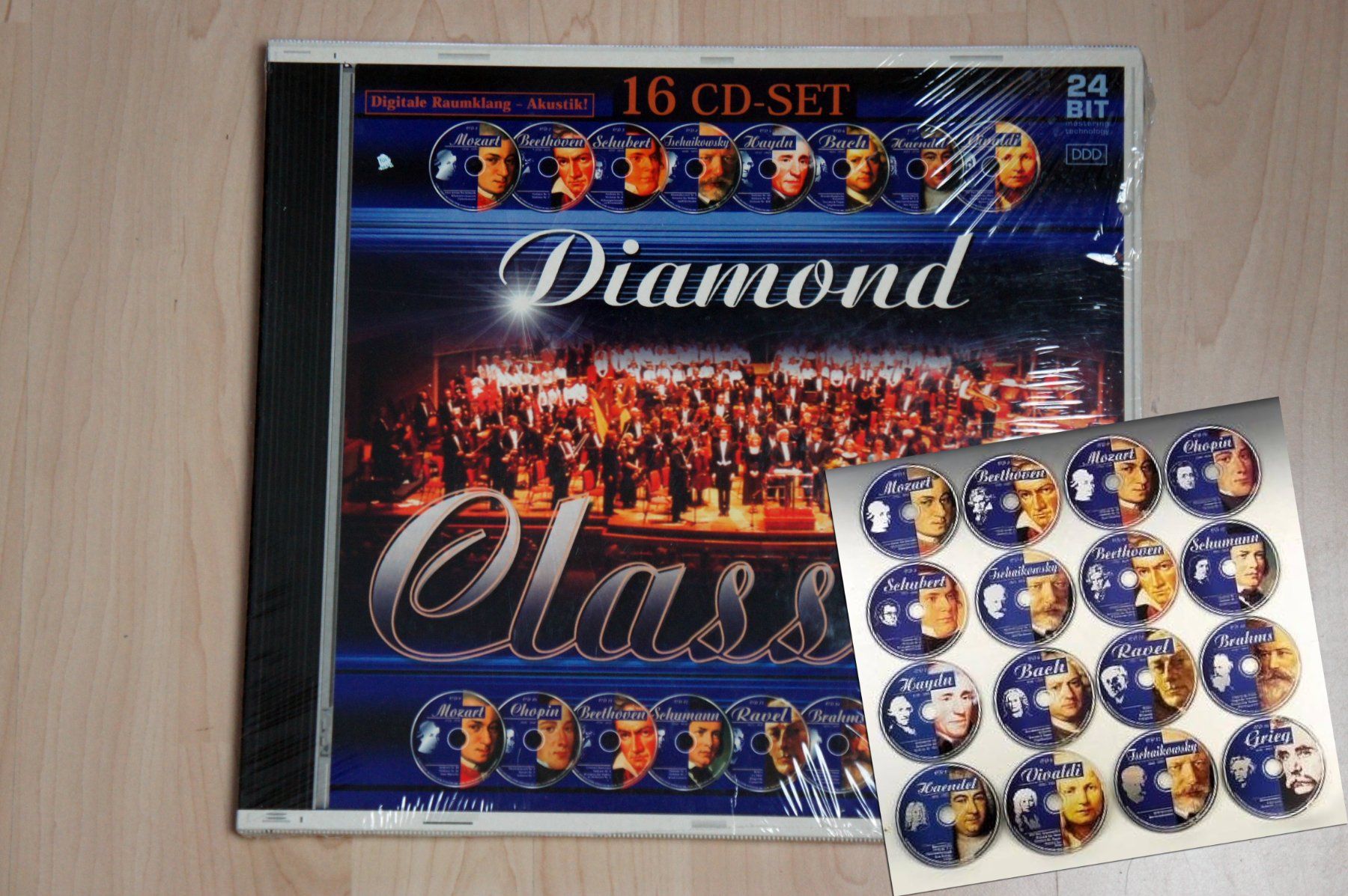 CD: NEW 16 CD Set Diamond Classics Mozart Bach Haydn Beethoven – Usato da Ernetschwil venduto da luisvonerni