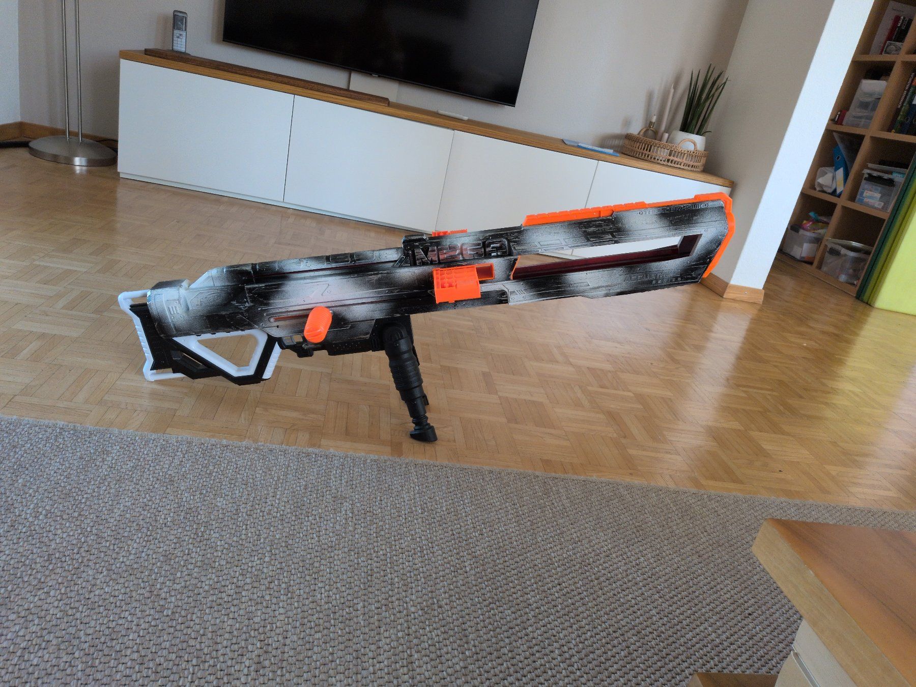 Nerf Giocattoli: Nerf MEGA Thunderhawk, custom bemalt, schusskraft verstärkt – Usato da Neftenbach venduto da Pug306