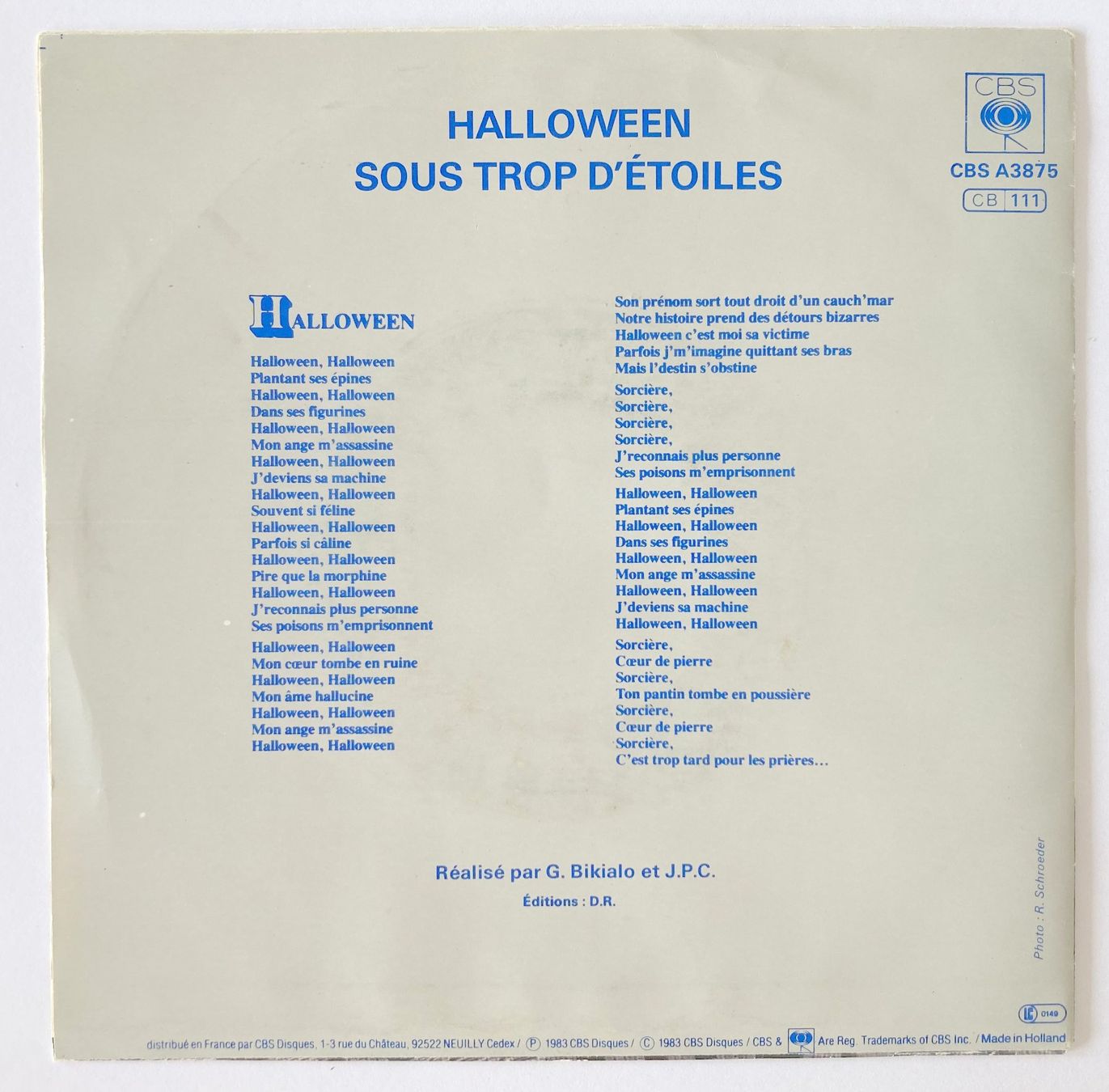 Dischi in vinile: JEAN-PATRICK CAPDEVIELLE - HALLOWEEN – Usato da Bottens venduto da hotter-than-hell 1
