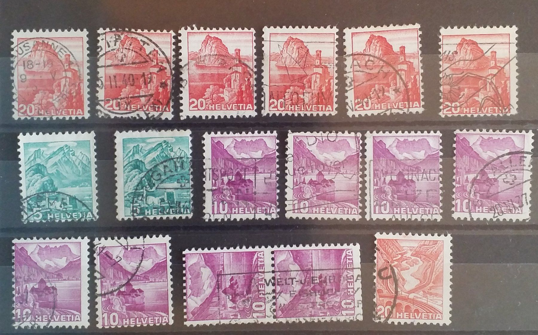 Tutti i francobolli: 1487) Lot Abarten verschobenes Markenbild – Usato da Baden venduto da Eggi