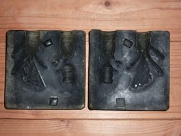 Silikon Gussform, Zinnsoldaten, Kanone, giessen, Stühle, 04