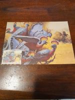 Cisker Hoek timbre sur carte postale oiseaux rares 1990!