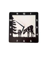 Horloge murale , bois, motif Poya