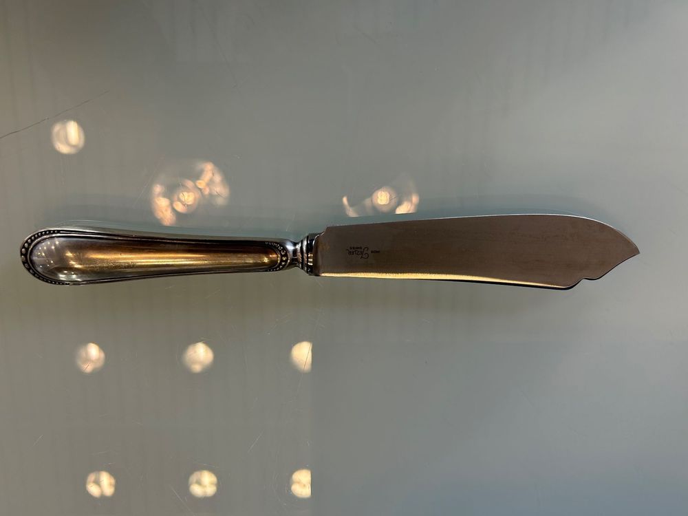 Jezler Posate: 1mal Silber Messer 800erJezler 25.5 cm lang wie neu – Usato da herisau venduto da hb_gold 1
