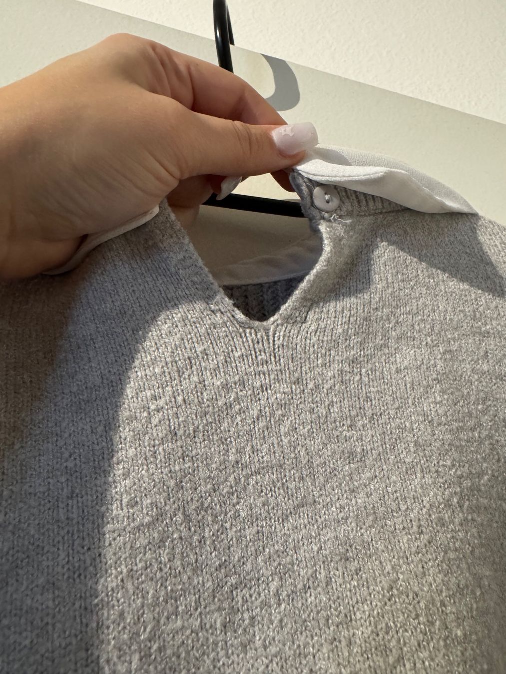 Maglioni & Felpe: Strickpullover mit Bluseneinsatz, Grau, Grösse S – Nuovo (secondo la descrizione) da Künten venduto da bel_6wn2 3