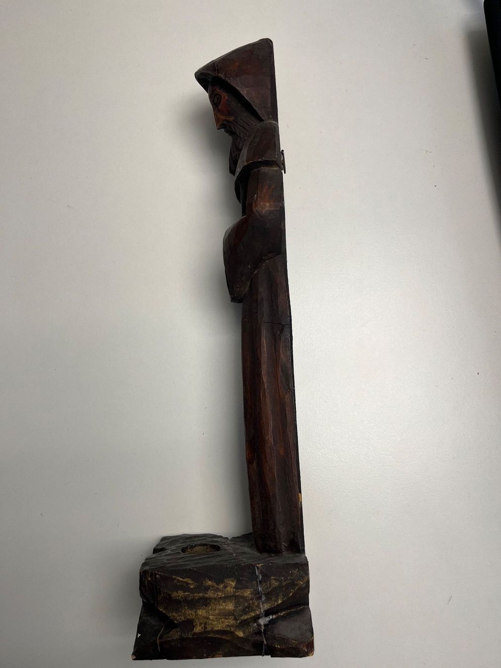 Statuette: Holzfigur Mönch, geschnitzt, antik, Wandbild – Usato da Sirnach venduto da oli_82kd 2