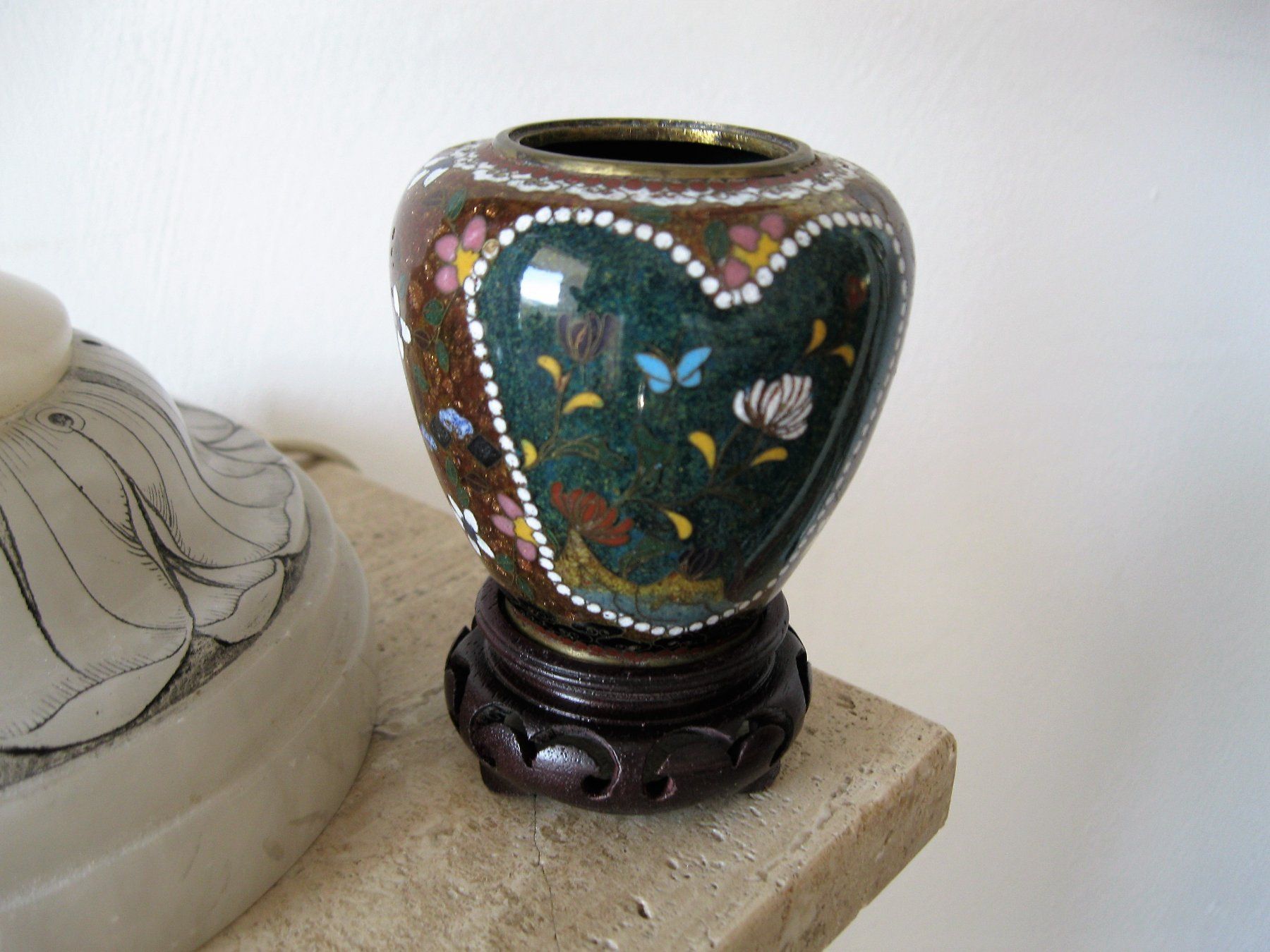 Vasen & Gefässe: KLEINES  HÜBSCHE  CLOISONNE` VASE – Gebraucht aus Männedorf von Andreas2002