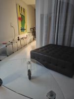 114cmx114cmx39cm Leder Hocker