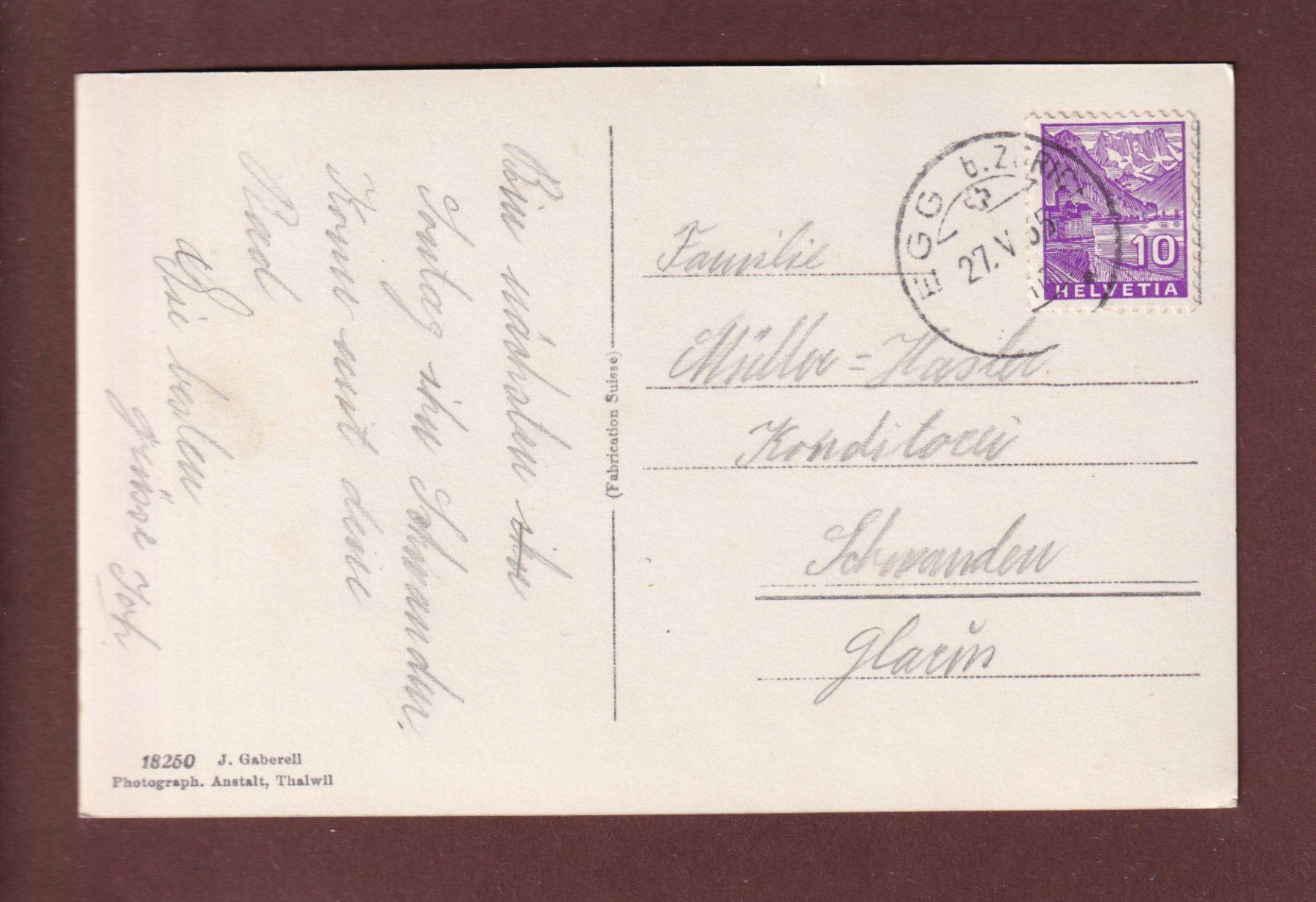 Cartoline postali: EGG - ST. ANTONIUS - 1935 – Usato da Pully venduto da nicecards 1
