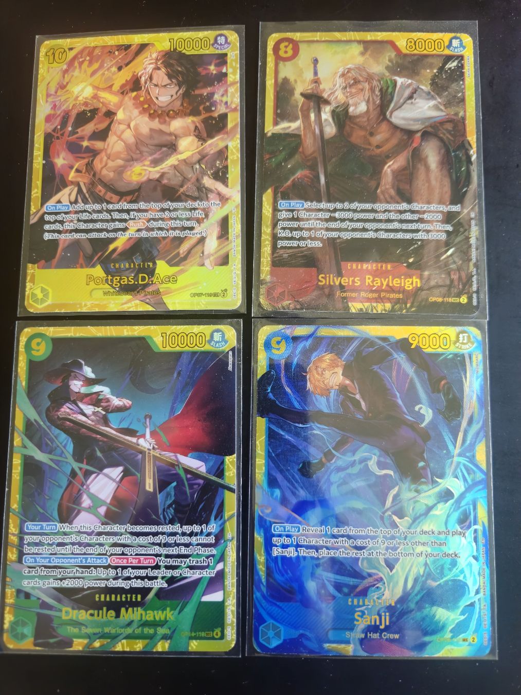 Bandai Carte collezionabili: One Piece TCG - SEC Bundle Ace, Sanji, Mihawk, Rayleigh – Nuovo (secondo la descrizione) da Bern venduto da Michael-06