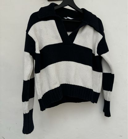 Trend Strickpullover, Schwarz-Weiss Gestreift, Top Zustand!