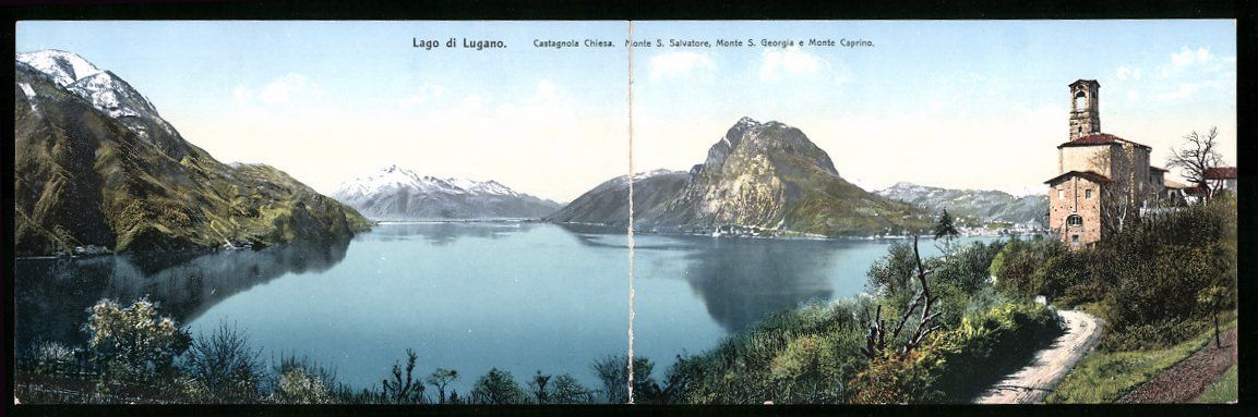 Cartes postales: Klapp-AK Castagnola, Chiesa, Monte S. Sa – D'occasion à Berlin par bartko-reher