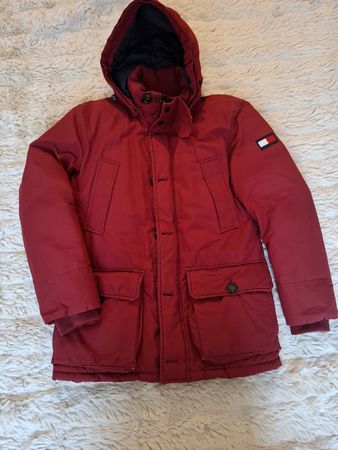 TOMMY HILFIGER Doudoune à Capuche Rouge Taille S