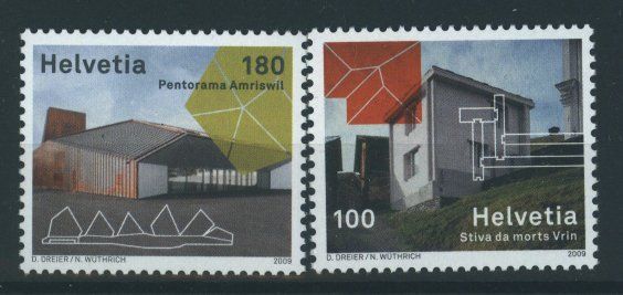Tutti i francobolli: 2009, Zeitgenössische Architektur ** – Usato da Willisau venduto da Vollstempel