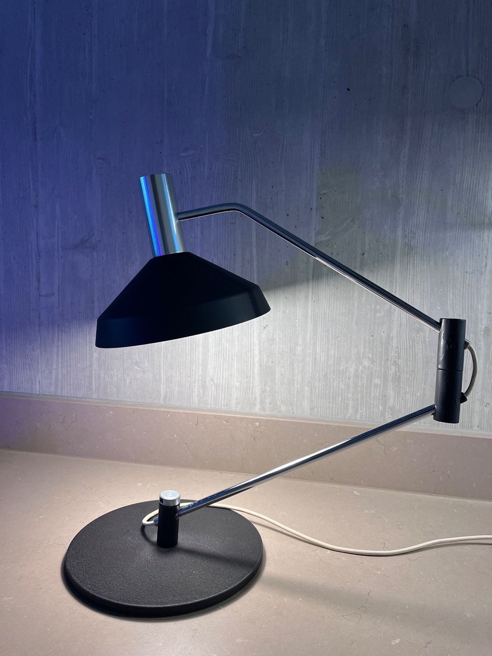 Baltensweiler Lampade: Schweizer Mid-Century Pentarkus Tischlampe – Usato da Küsnacht ZH venduto da Quiti 1